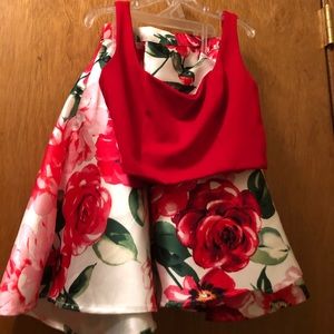 Two piece prom dress!